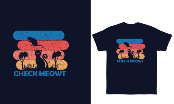 Check Meowt T Shirt: A Graphic Design Asset for Modern Branding