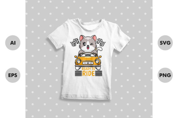 Kids Car Funny T-shirt SVG Design