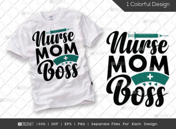 Nurse Mom Boss SVG Cut File Registered: A Graphic Design Asset for Modern Branding