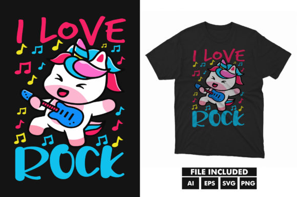 Unicorn Kids T-Shirt Design